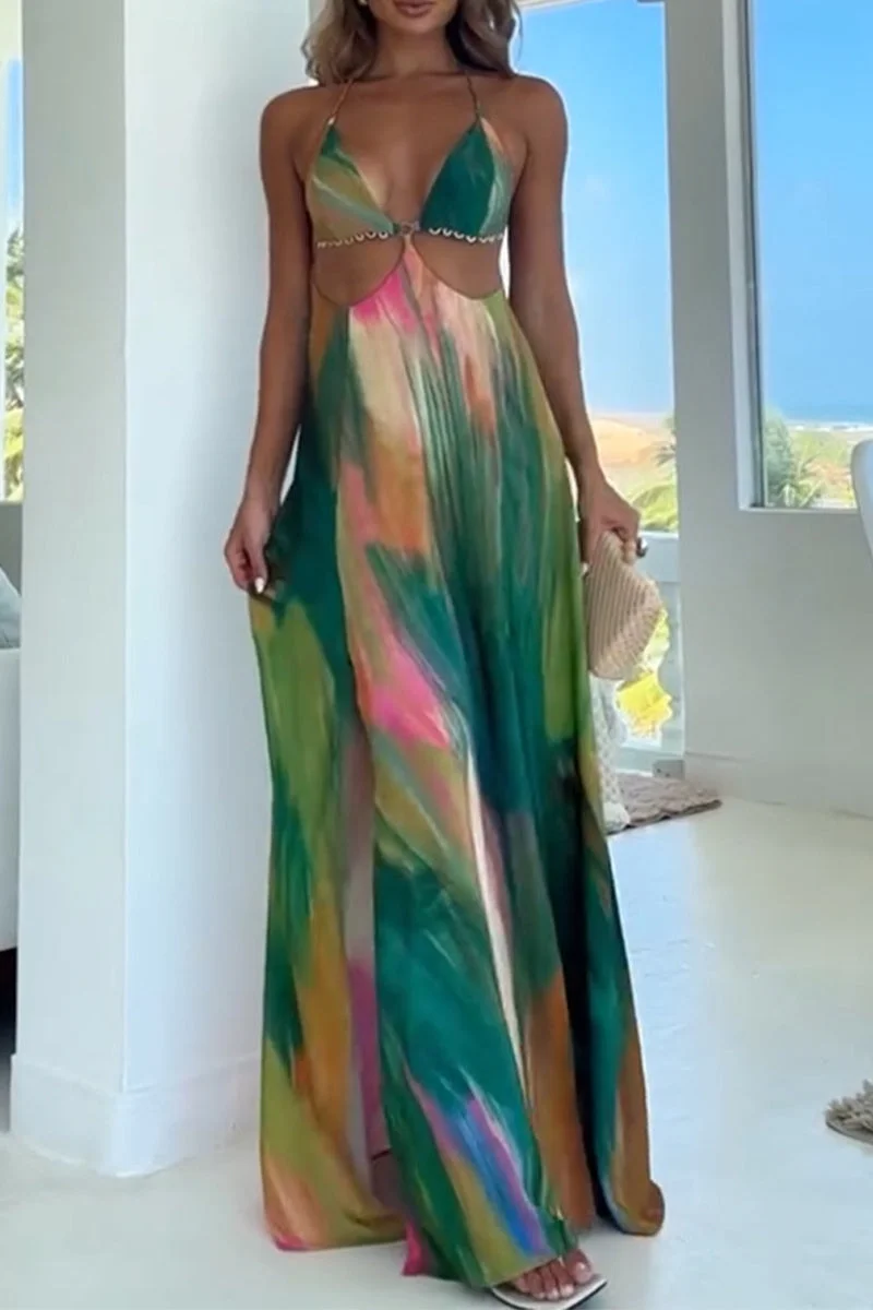 Strap Design Halter Dresses