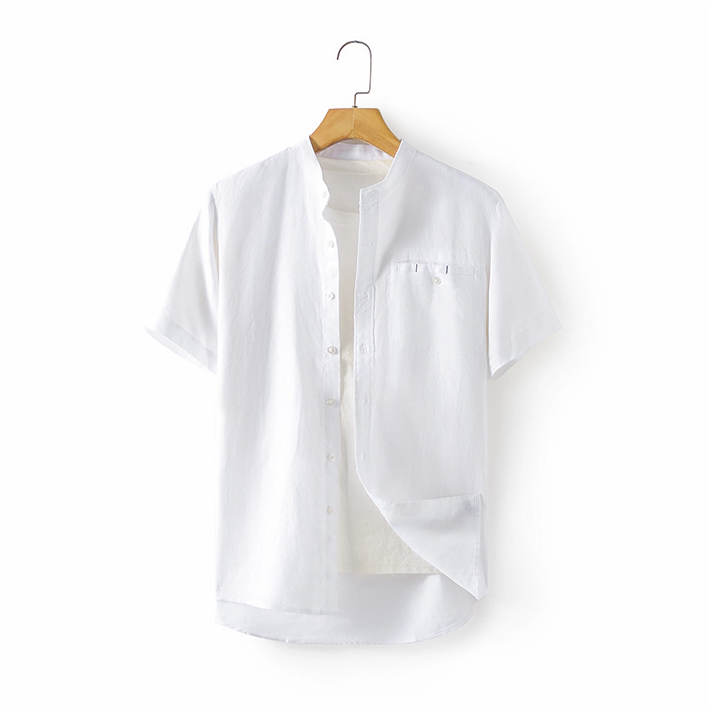 100% European Linen Men's Cardigan REAL SILK LIFE