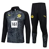 2023/2024 Dortmund Half-Pull Training Suit Black Football Shirt