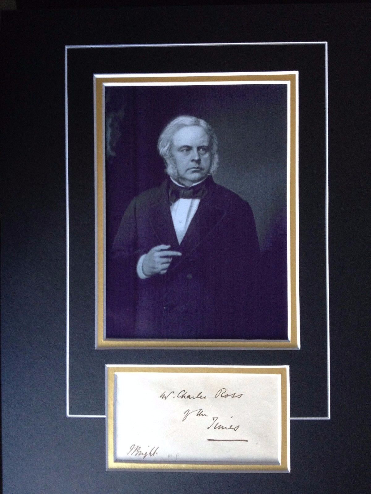 JOHN BRIGHT - GREAT RADICAL LIBERAL POLITICIAN - SIGNED Photo Poster painting DISPLAY