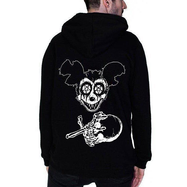 Mens Stylish Casual Dark Punk Print T-Shirt