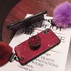 Hair Ball Airbag Bracket Diamond Huawei iPhone Samsung Case