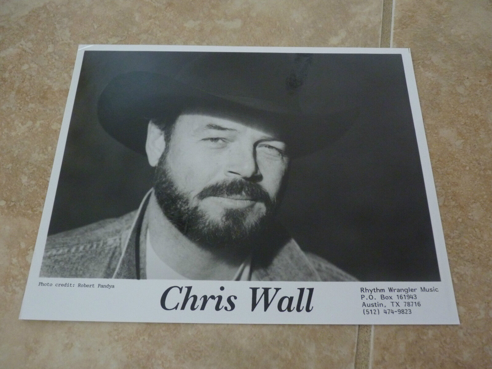 Chris Wall 8x10 B&W Publicity Picture Promo Photo Poster painting