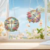 (US Local)2Pcs Special Shaped Beautiful Dragonfly Diamond Painting Hanging Decoration Craft Kit