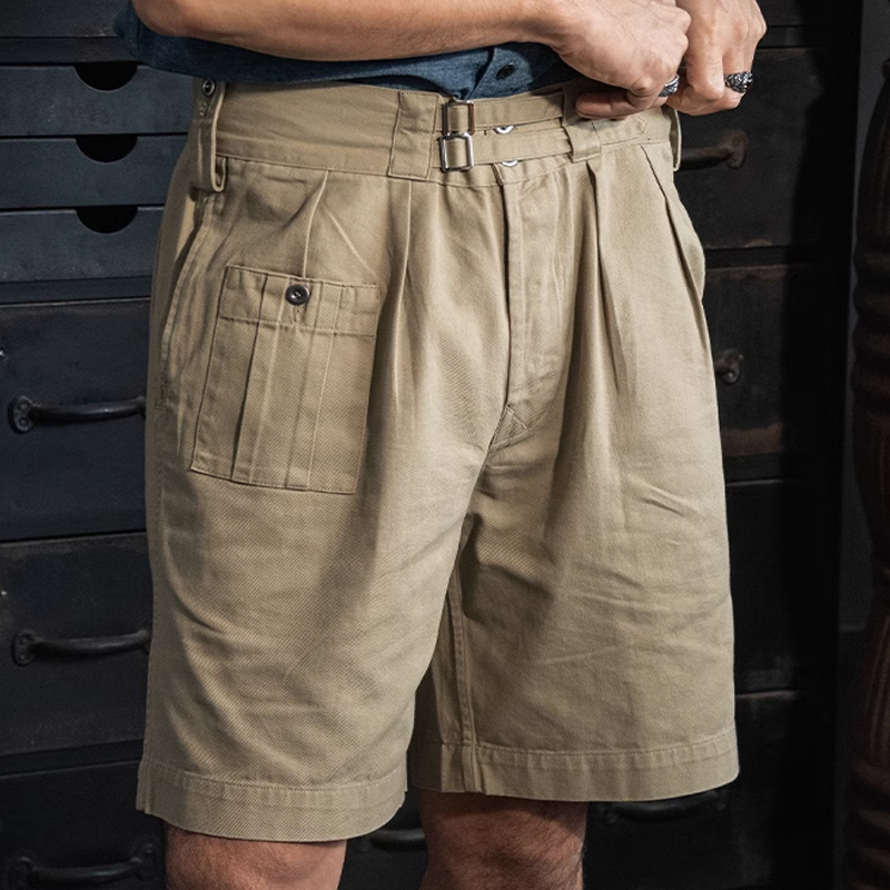 Men's Classic Gurga Double Pleated Loose Casual Shorts