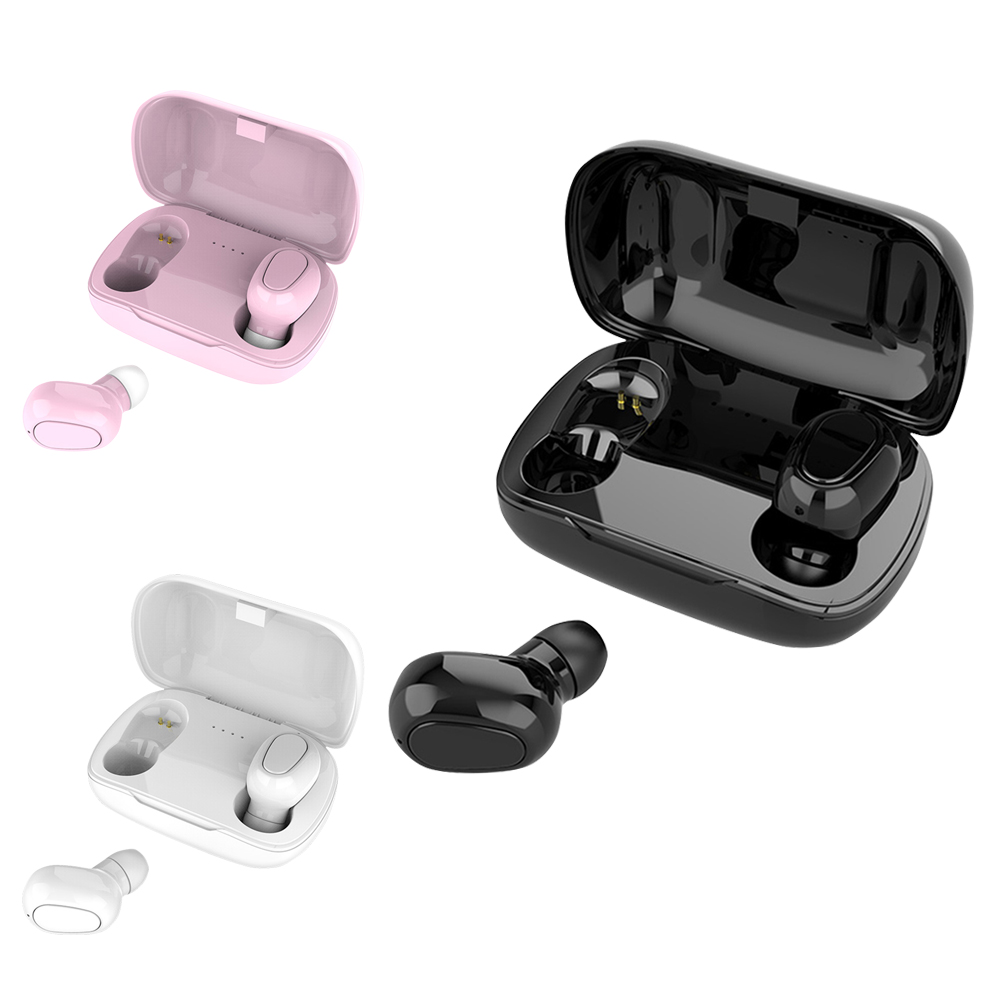 

L21 TWS Bluetooth Wireless Earbuds Waterproof Mini In-Ear Headset with Mic, Pink, 501 Original