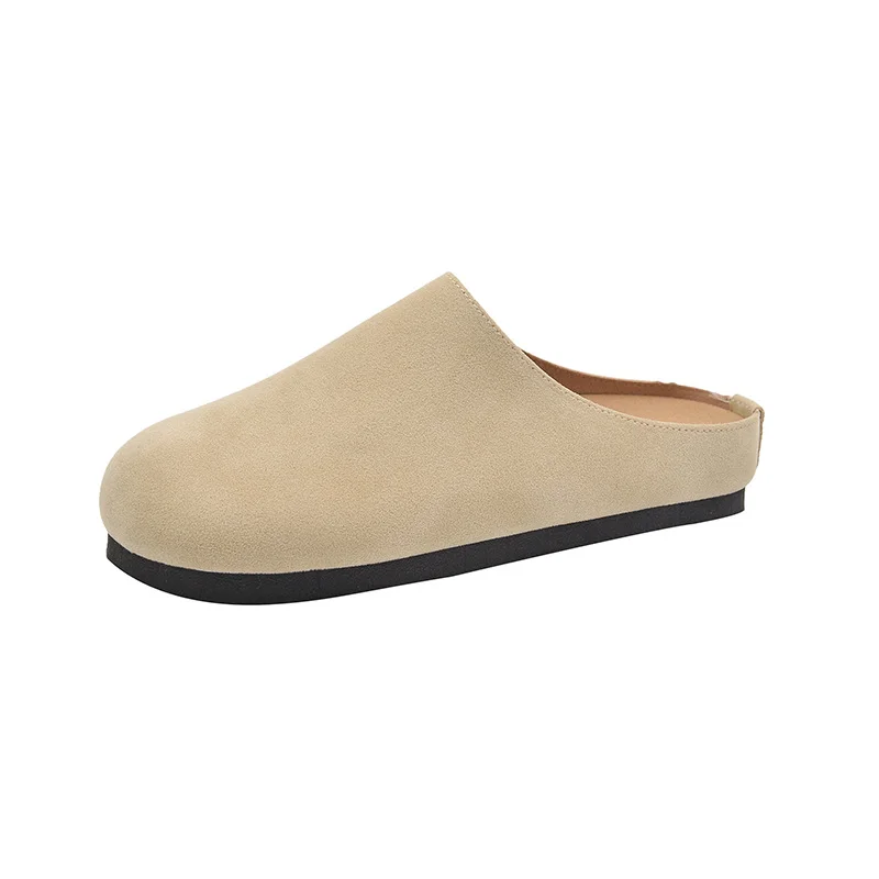 Breakj Breakj Retro Large Size Baotou Half Slippers Children 2024 New Platform Height Bokens Flat Shoes