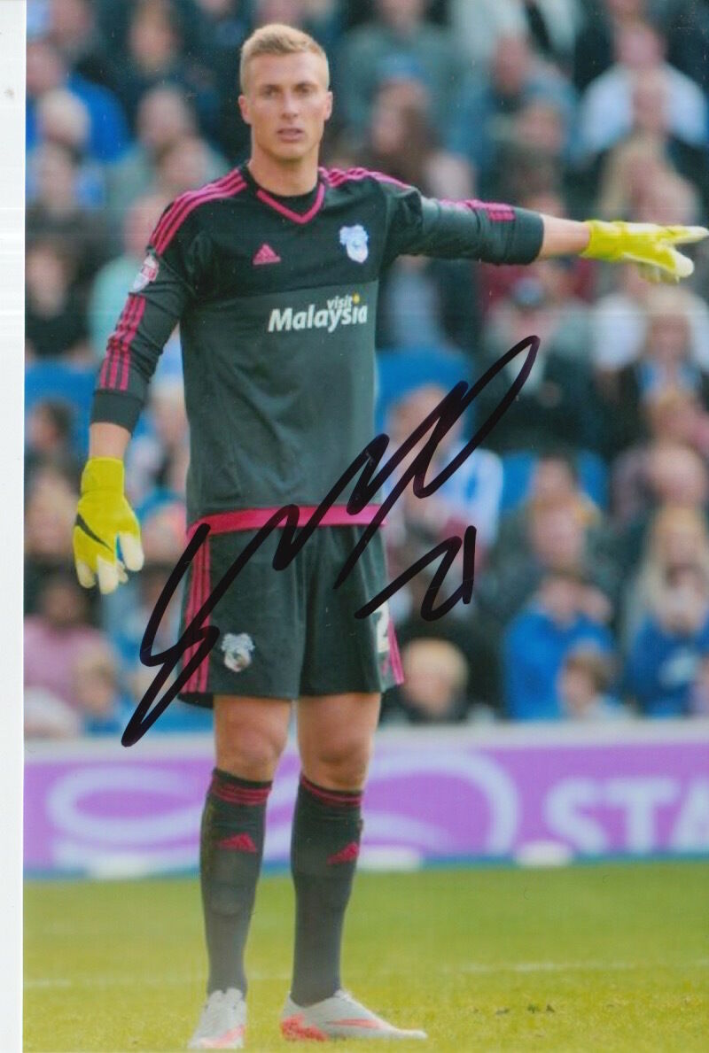 CARDIFF CITY HAND SIGNED SIMON MOORE 6X4 Photo Poster painting 2.