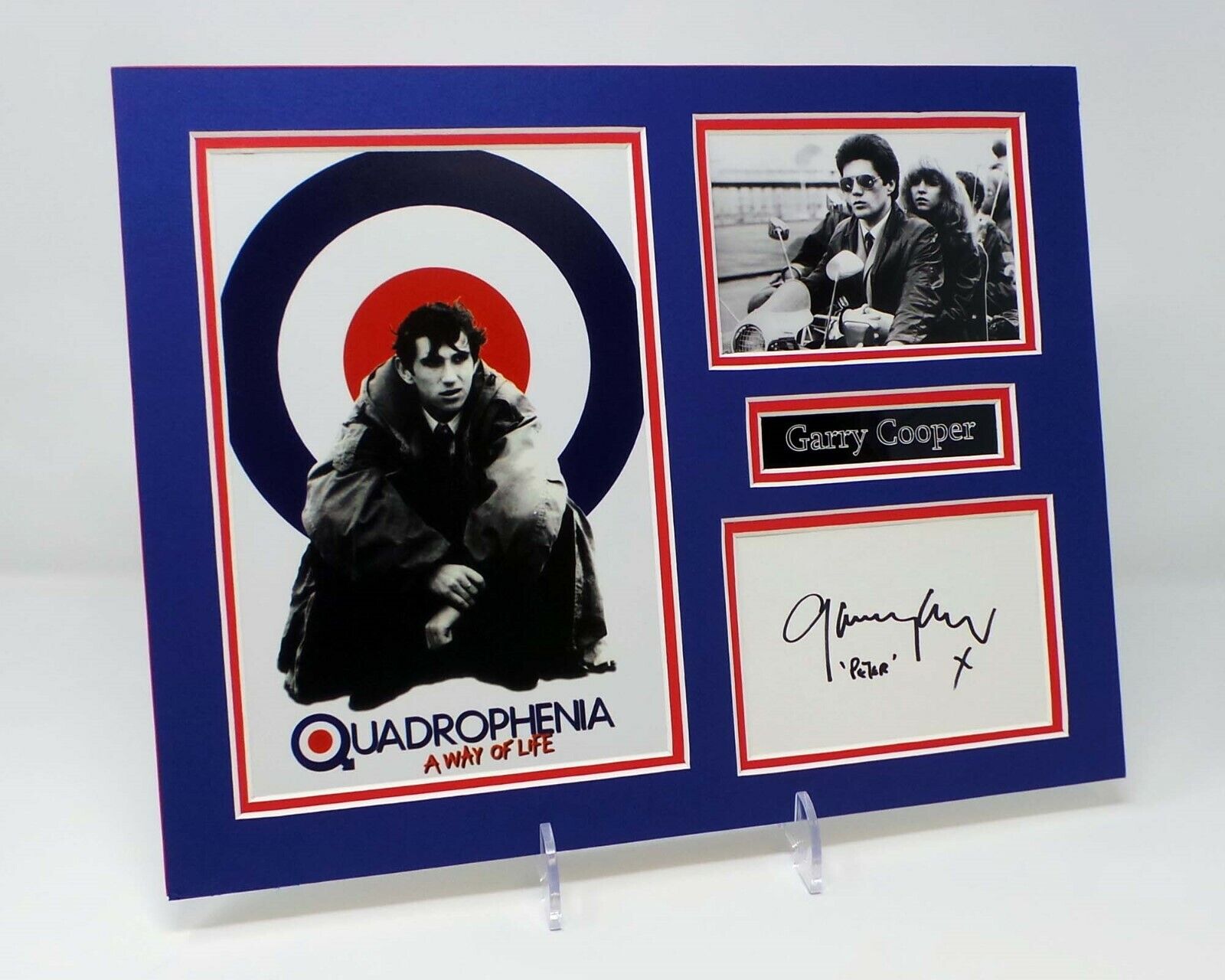 Garry COOPER Signed Mounted Photo Poster painting Display AFTAL COA Peter in Quadrophenia.