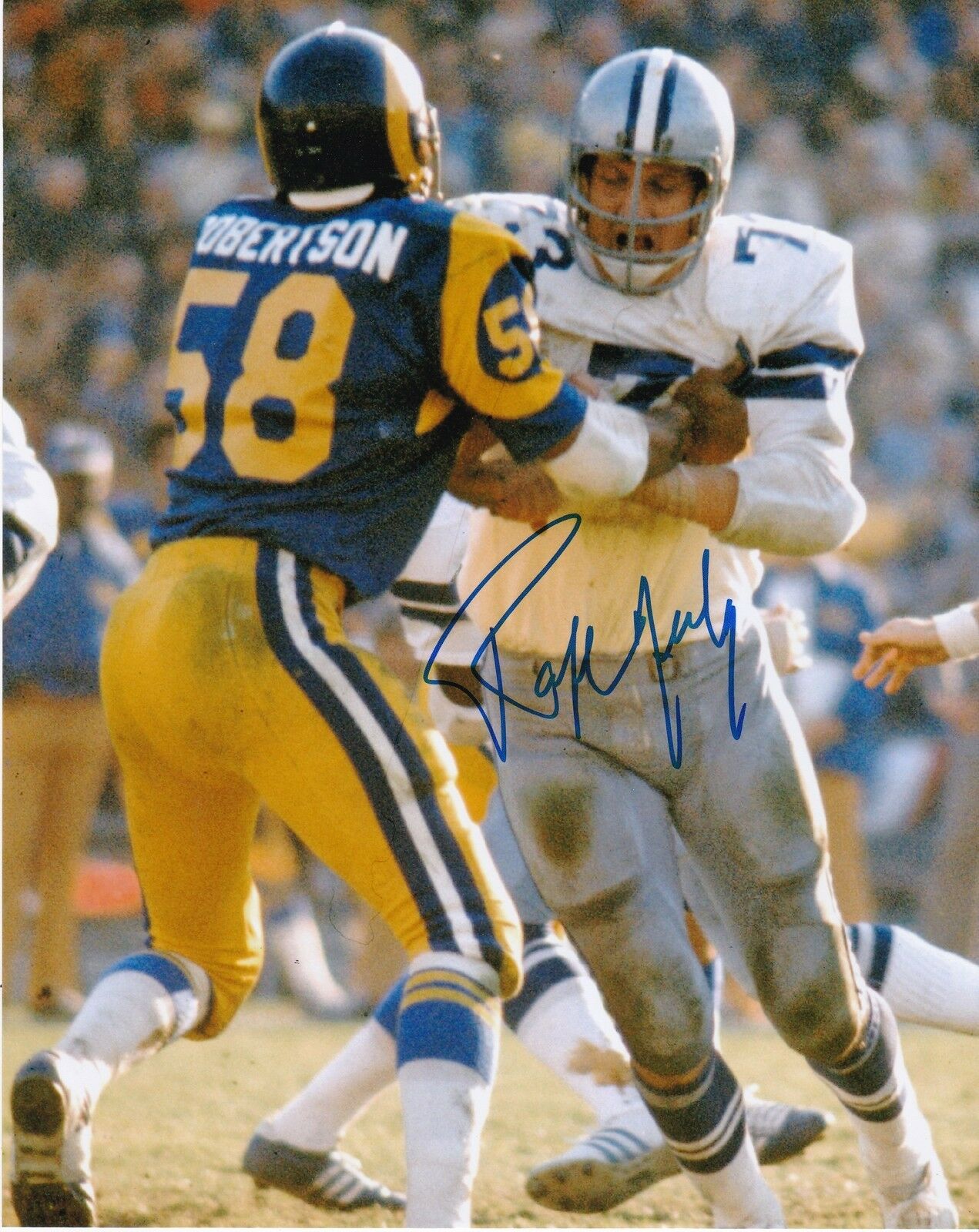 RALPH NEELY DALLAS COWBOYS ACTION SIGNED 8x10