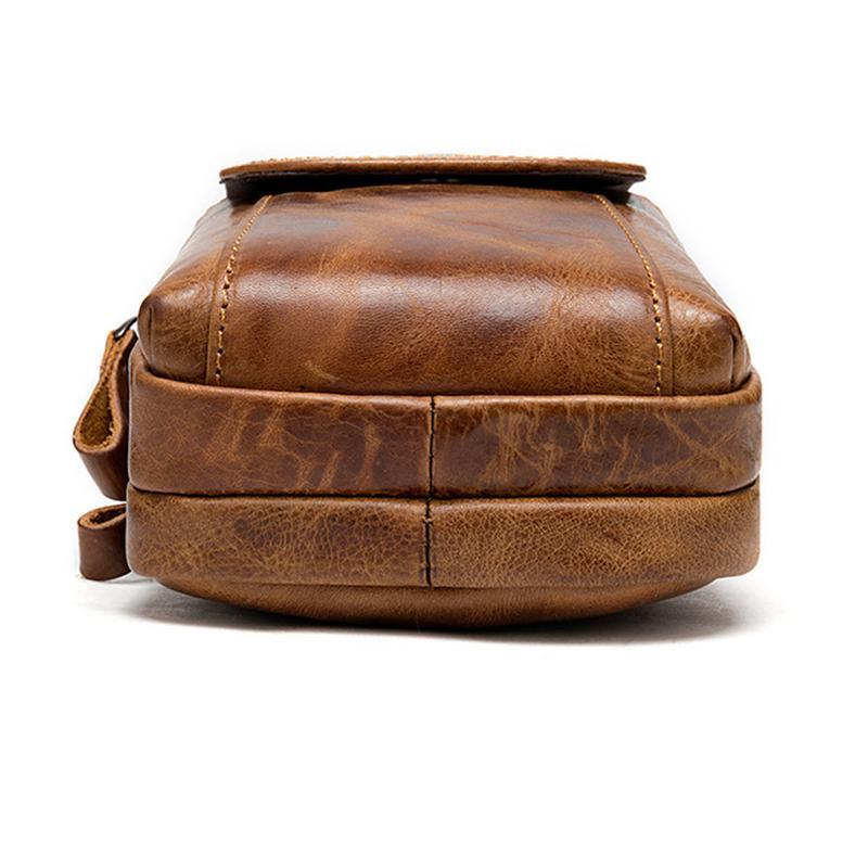 Retro Leather Crossbody Packs Waist Bag Shoulder Bags For Men