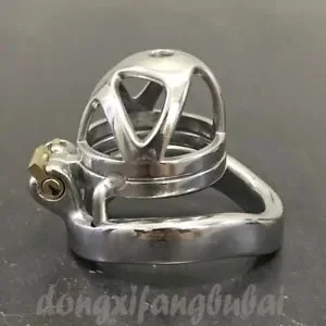 pornhint Pornhint New Stainless Steel Male Chastity Device Small Cage Metal Lock Belt Restraints