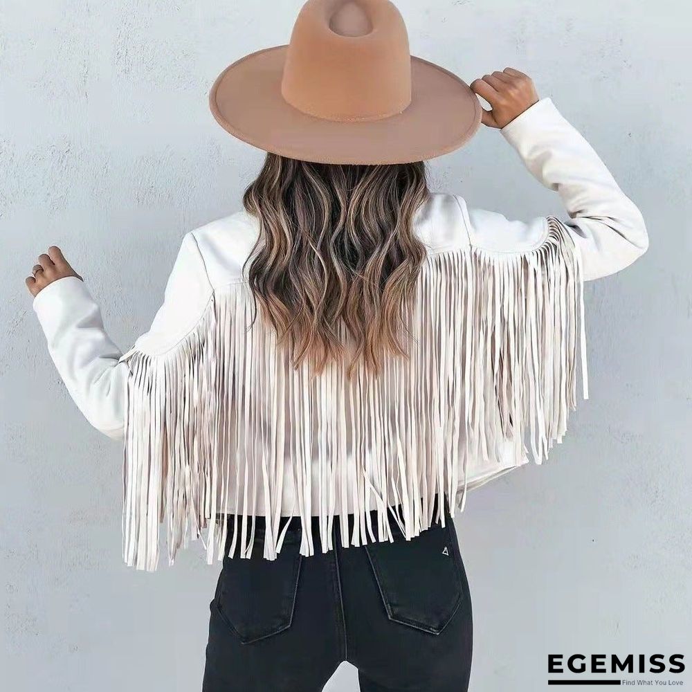 Long Sleeve Printed Tassel Jacket Women | EGEMISS