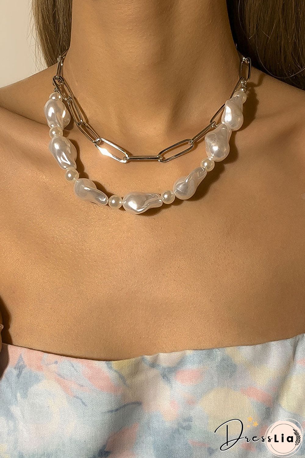 Fashion  Simplicity Geometric Split Joint Necklaces