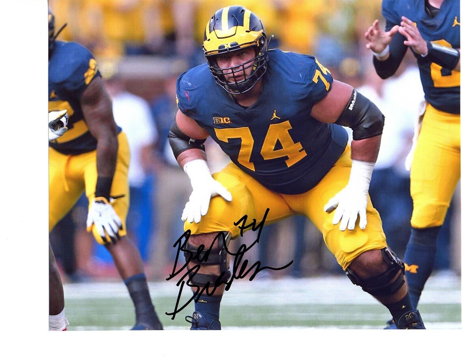 Ben Bredeson Michigan Wolverines signed autographed 8x10 football Photo Poster painting F