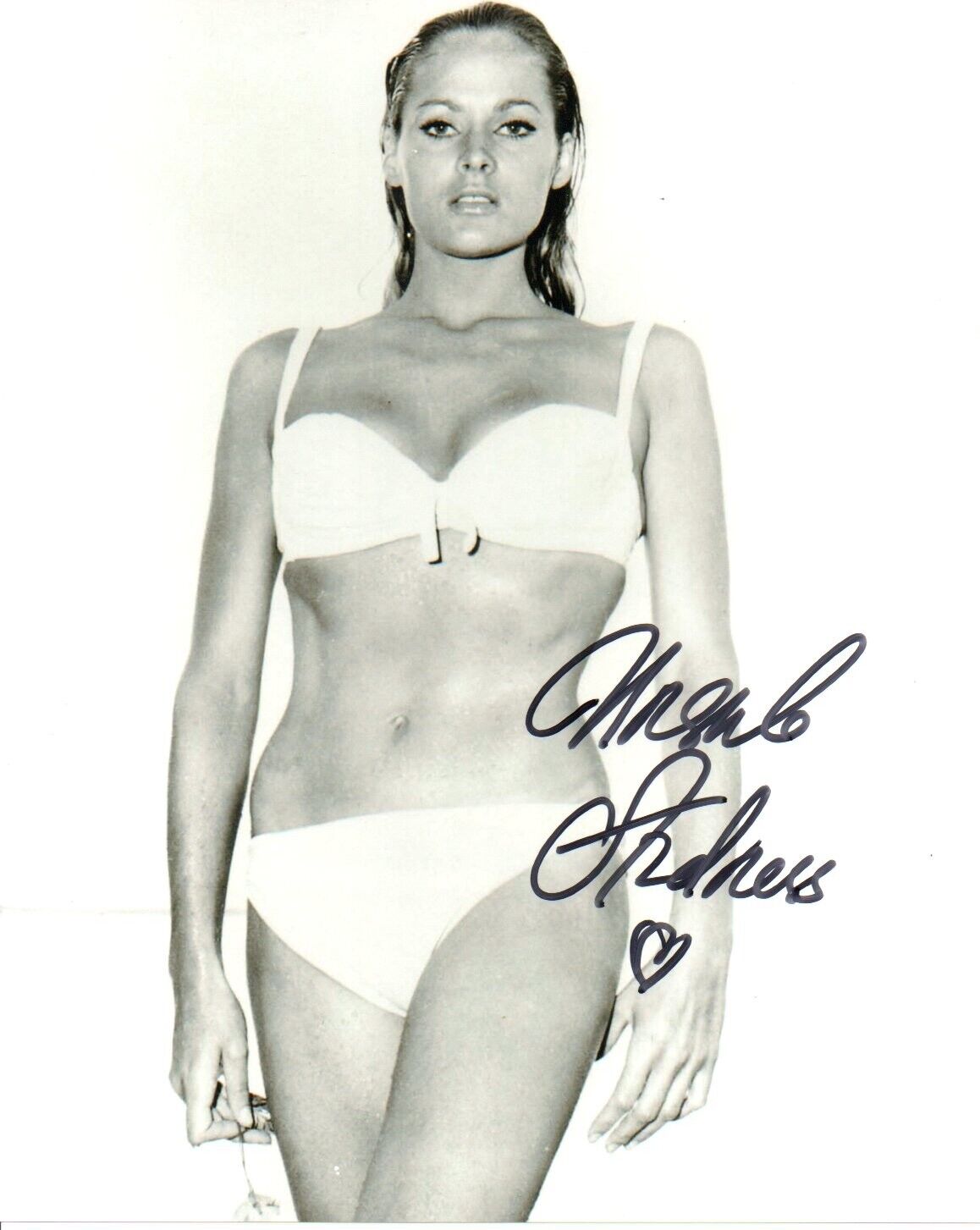 Genuine Hand Signed Ursula Andress Dr No Photo Poster painting 10 x 8 Photo Poster painting  James Bond COA