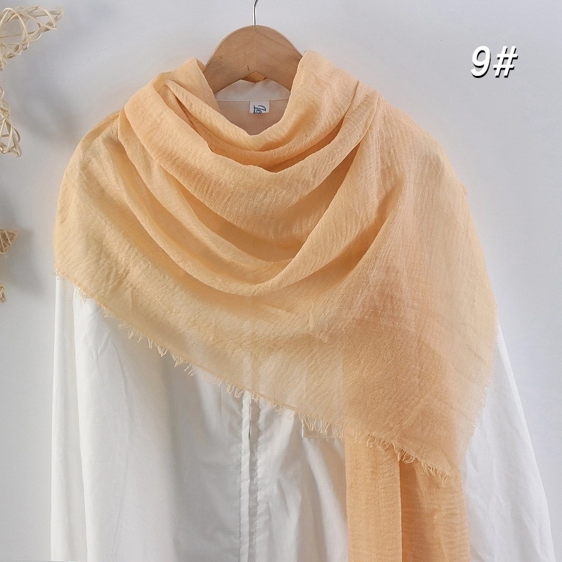 Women’s Elegant Basic Solid Color Cotton And Linen Scarf