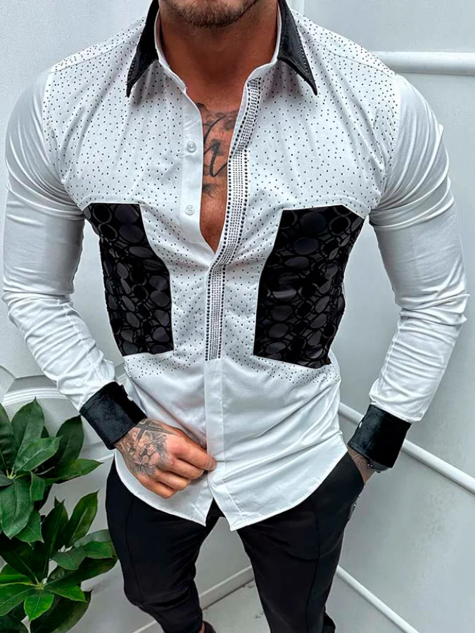 Elegant Gray Long Sleeve Shirt