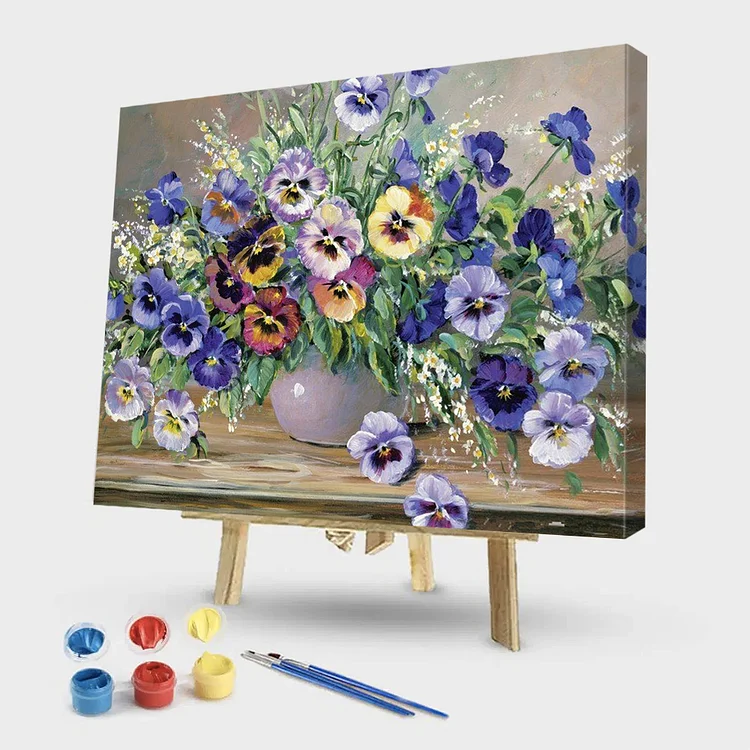 Flowers Diamond Painting Kits For Adults Beginners 5d Diy Round Full Drill  Pansies Flower Diamond Art Kits Spring Diamond Painting Kits Diamond Pictur
