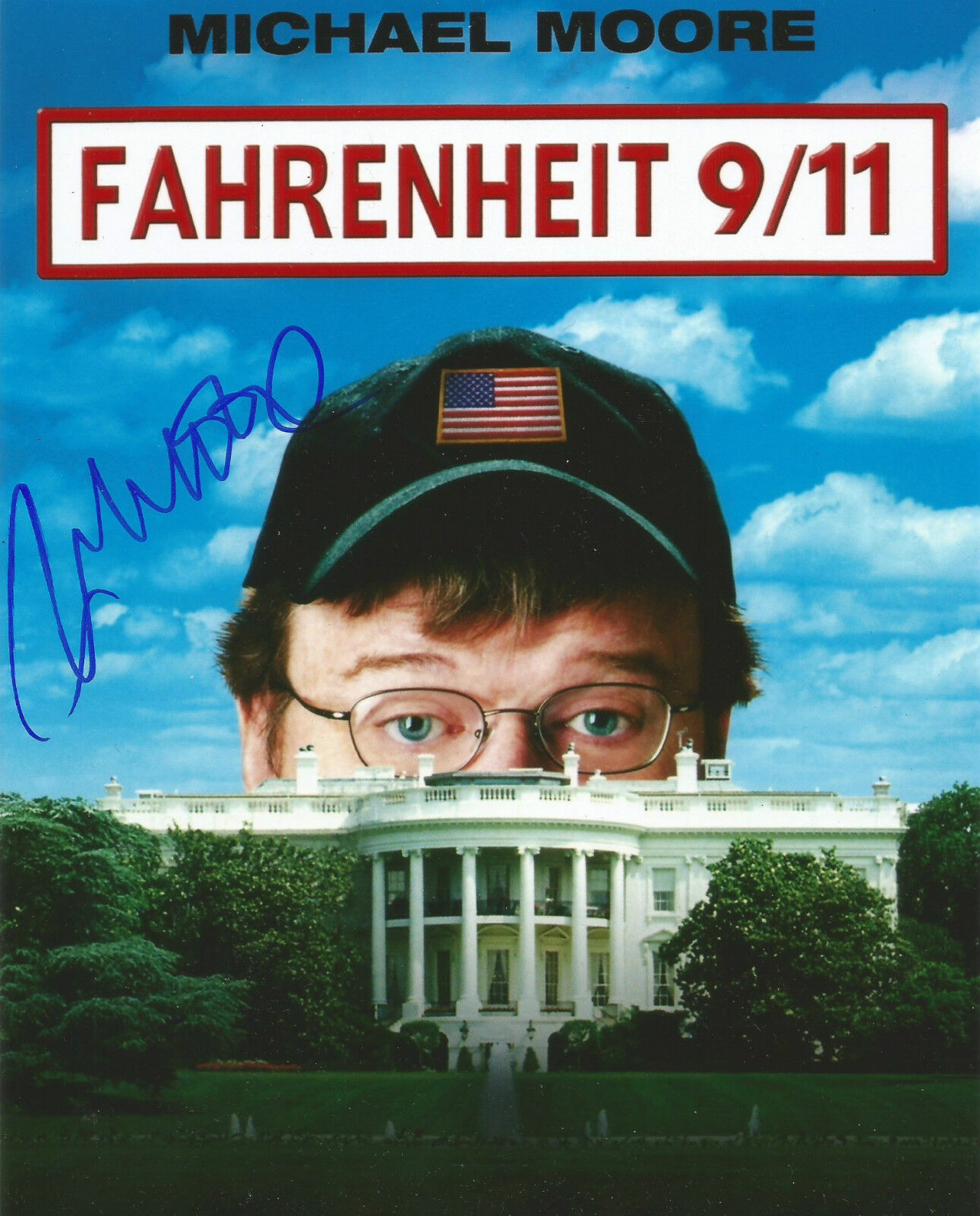 Michael Moore Signed Fahrenheit 9/11 10x8 Photo Poster painting AFTAL