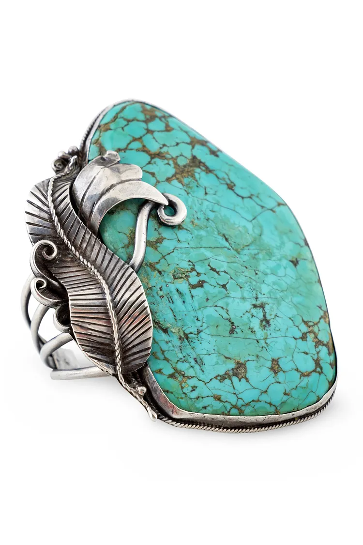 Cuff, Turquoise, Single Stone, Old Pawn, Vintage, 2713