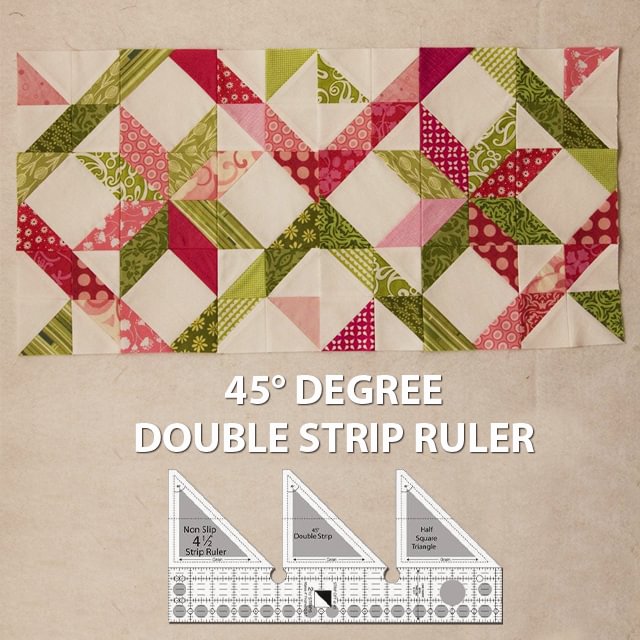 45 Degree Double Strip Ruler With Instructions