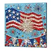 Framed American Flag - DIY Button Art Painting Kit for Creativity DIY Pearl Dot Crafts for Gift Home Wall Decor 30*30CM