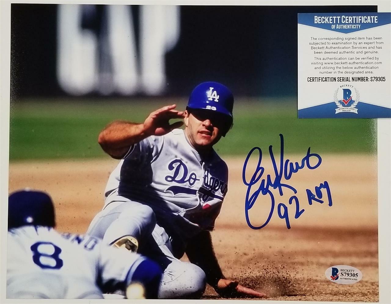 Eric Karros signed Dodgers 8x10 Photo Poster painting #4 92 ROY