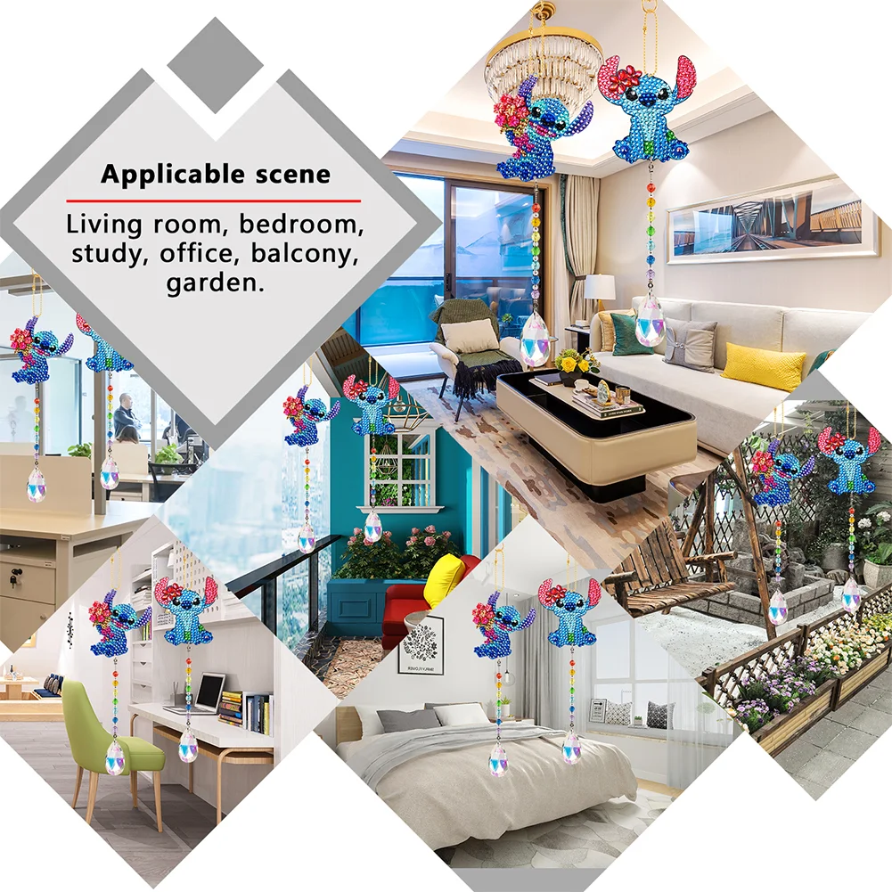 2pcs DIY Stitch Diamond Painting Kits Double Side Home Garden Decoration