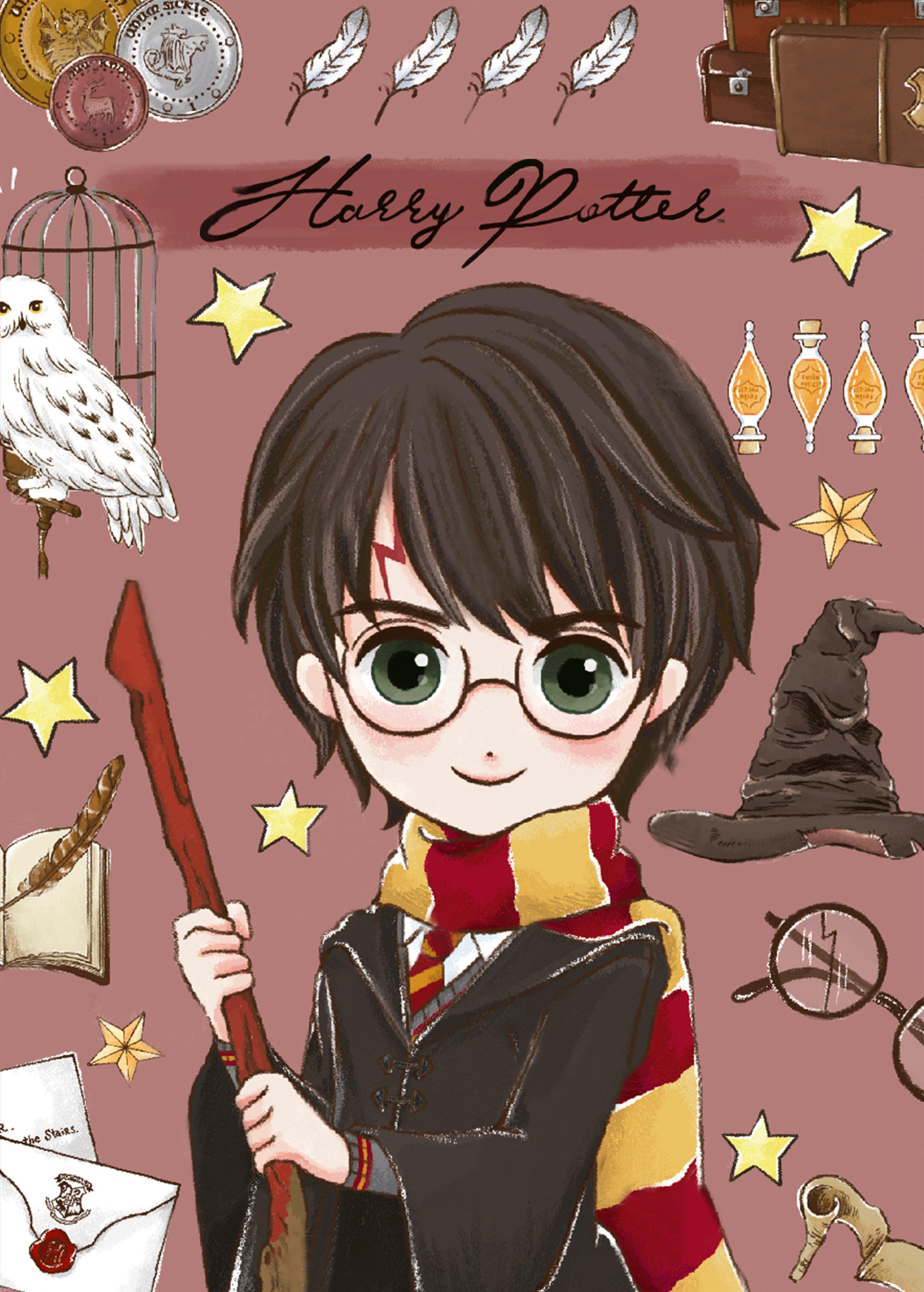 Harry Potter Magical Spell 40*50CM(Canvas) Full Round Drill Diamond Painting gbfke