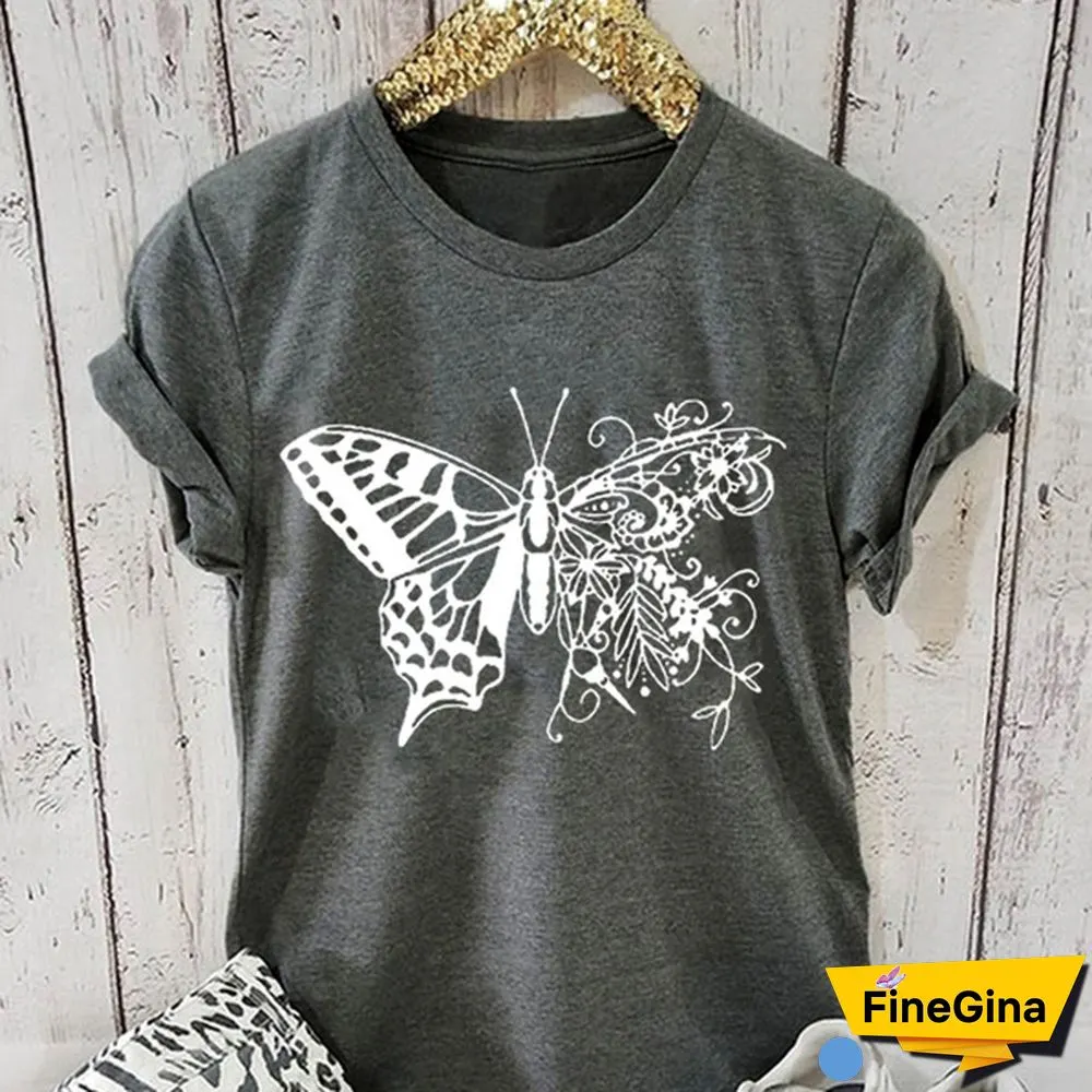 Women/Girls Summer Short Sleeved Round Neck T-Shirts Casual Women Tshirts Graphic