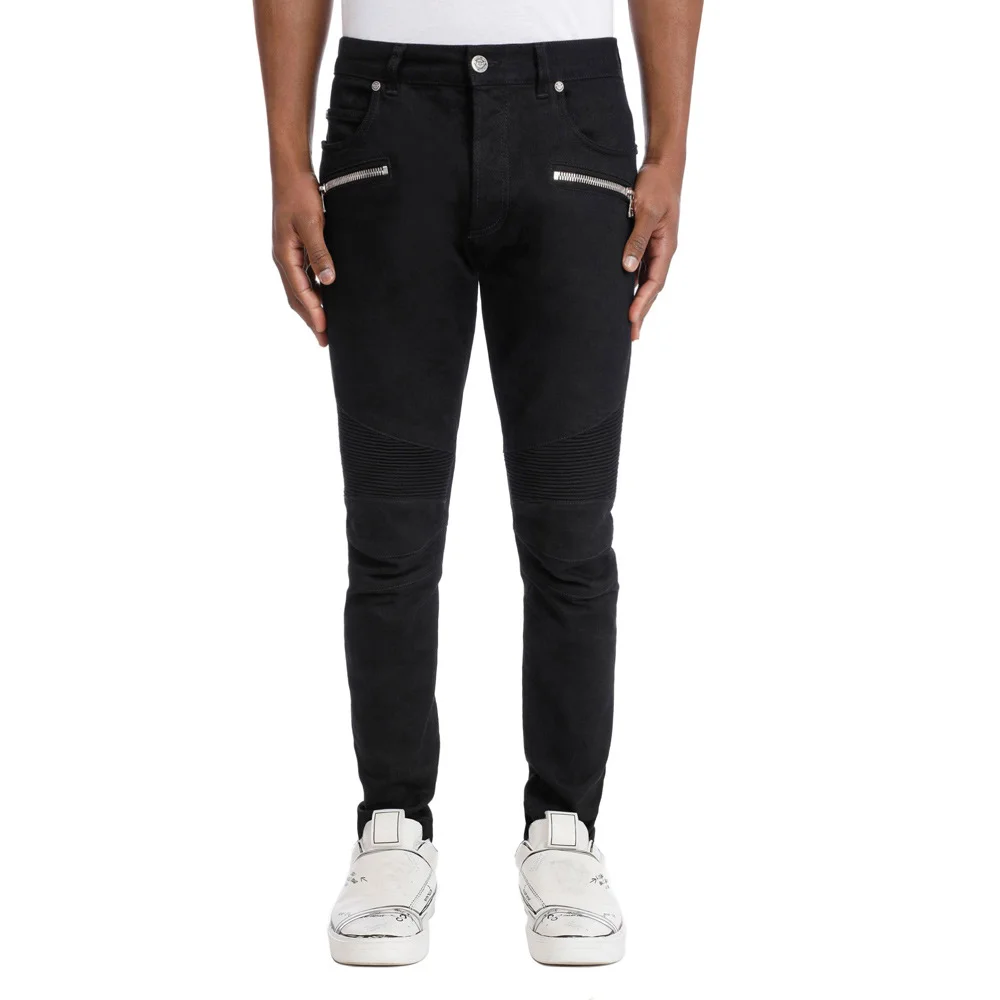 Men's Pleated Light Stretch Jeans