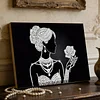 DIY Pearl Painting Rose Girl for Home Wall Decor with Frame(20x30cm)