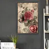 Vintage Butterfly Peonies-Paint by Numbers Acrylic Painting 40*60CM(Poster style）