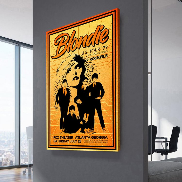 Blondie U.S.TOUR 1979 Canvas Wall Art