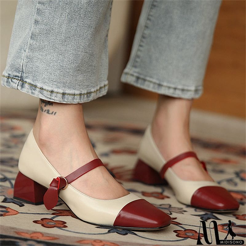 MidiSono - Fashionable Elegant Pretty Contrast Color Pumps For Women