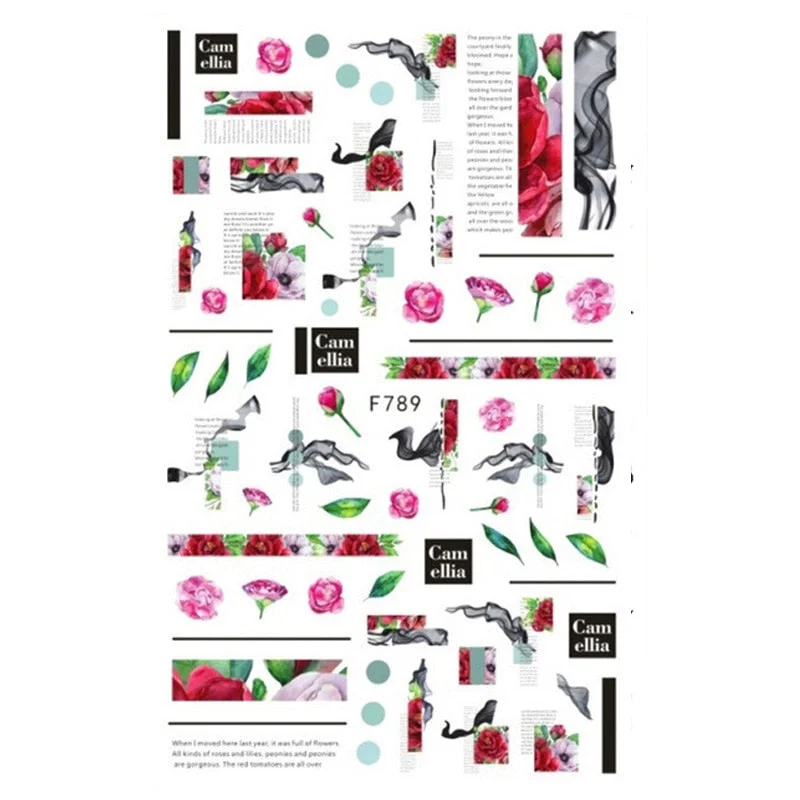 1pcs Autumn Winter Nail Sticker Robin Snow Birds Flower New Year Halloween Christmas 3D Decals Nail Art Design Decor Accessories-Nail Inspo