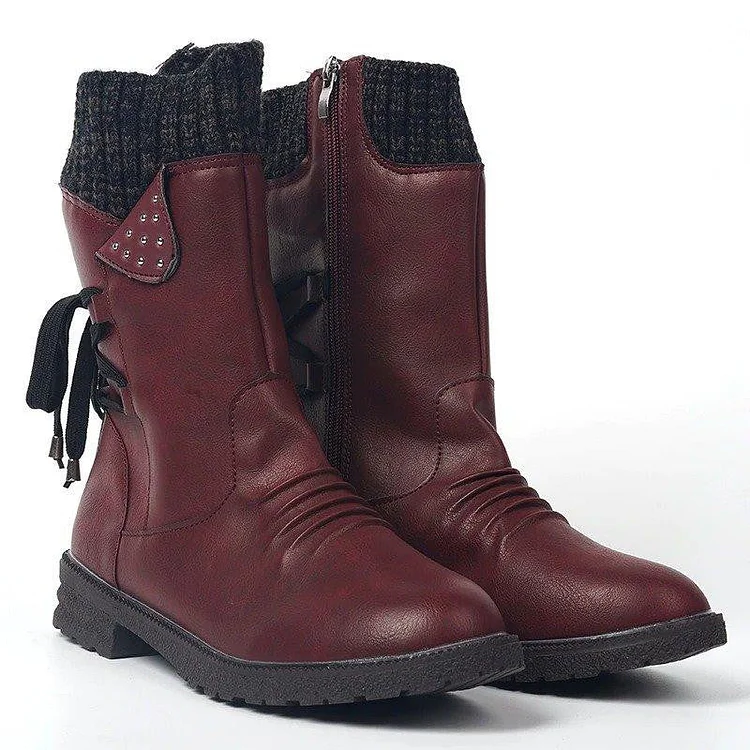 Premium Warm Waterproof Midcalf Snow Boots Radinnoo.com
