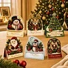 6pcs DIY Merry Chrismas Diamond Painting 3D Greeting Card