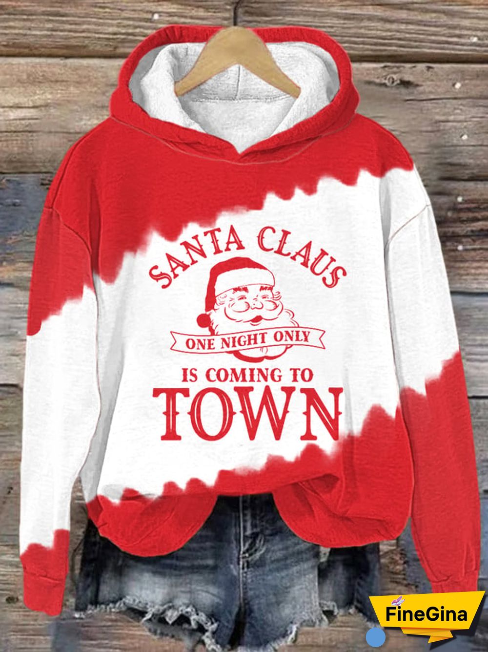 Women's Christmas Santa Claus is Coming to Town Hoodie