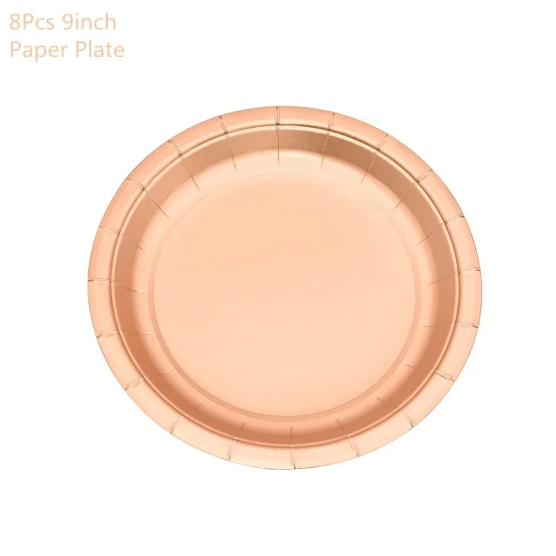 Rose Gold 21st Birthday Party Decoration Happy Birthday Balloons Banner Popcorn Boxes Garland for 21 Years Old Party Supplies