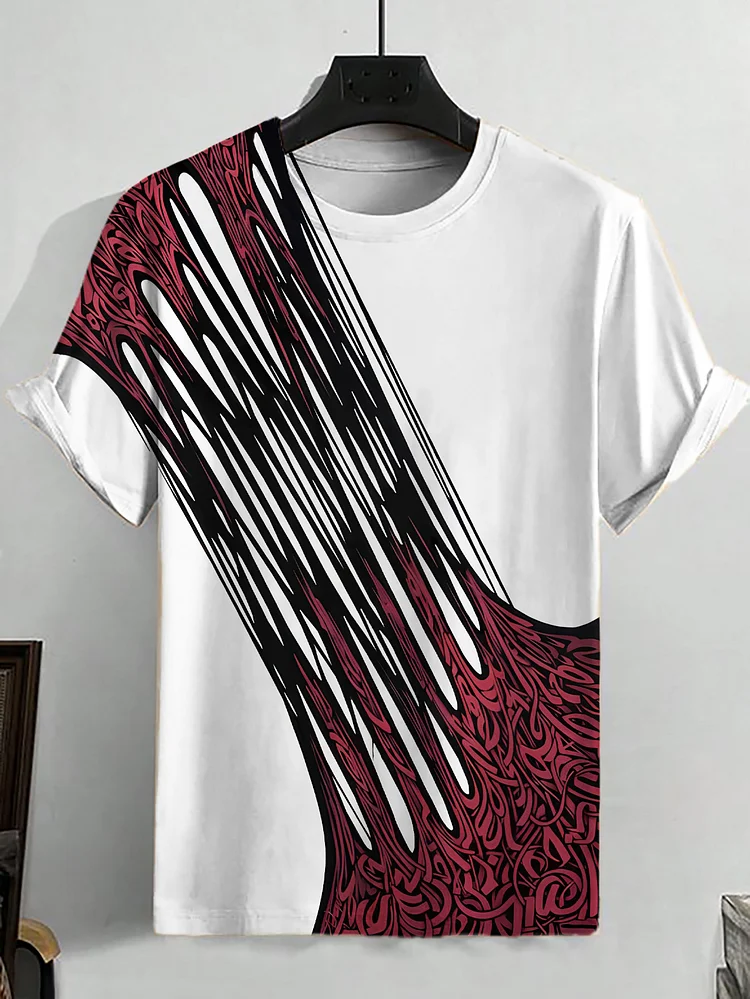 Men's Arabian Calligraphy Art Print Casual T-Shirt