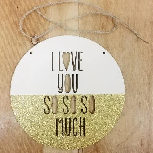 INS Nordic Style Positive Slogan Banner Garland Wooden Wall Hanging Ornament For Kids Room Decoration Nursery Photography Props