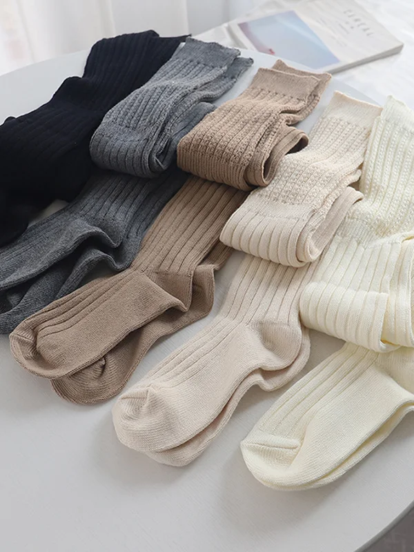 Casual Solid Color Stockings Accessories