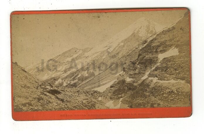 Swiss Alps - Original Carte-de-visite Photo Poster paintinggraph - Late 19th Century