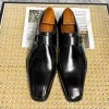 Stylish Men's Black Monk Dress Shoes