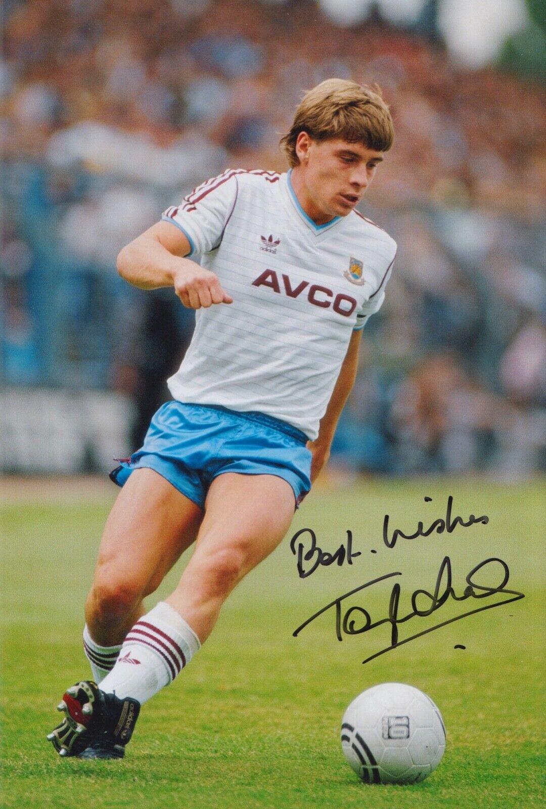 TONY COTTEE HAND SIGNED 12X8 Photo Poster painting WEST HAM UNITED FOOTBALL AUTOGRAPH