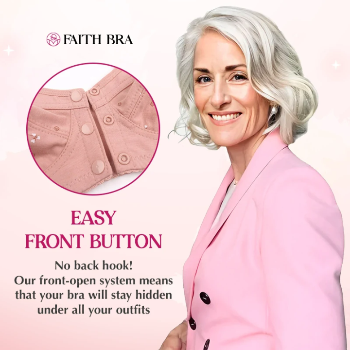 Faith Bra - Designed for Senior - Front Closure Cotton Bra