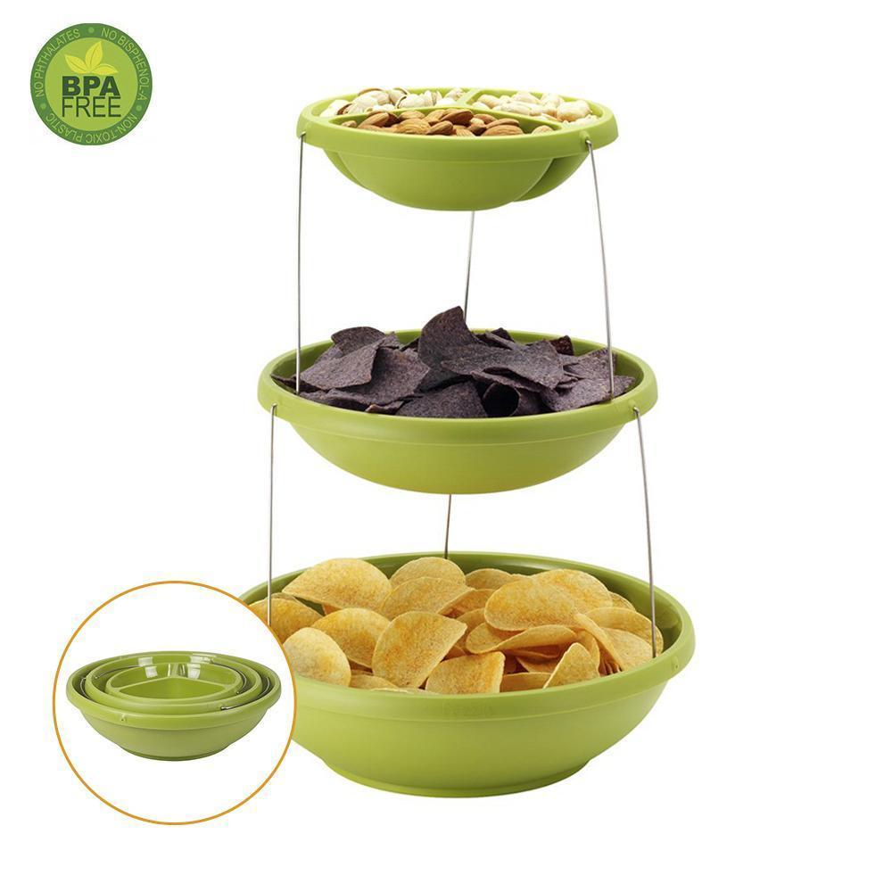 Hirundo Fozzils Twistfold Party Bowls (3 Tiers) | 168DEAL