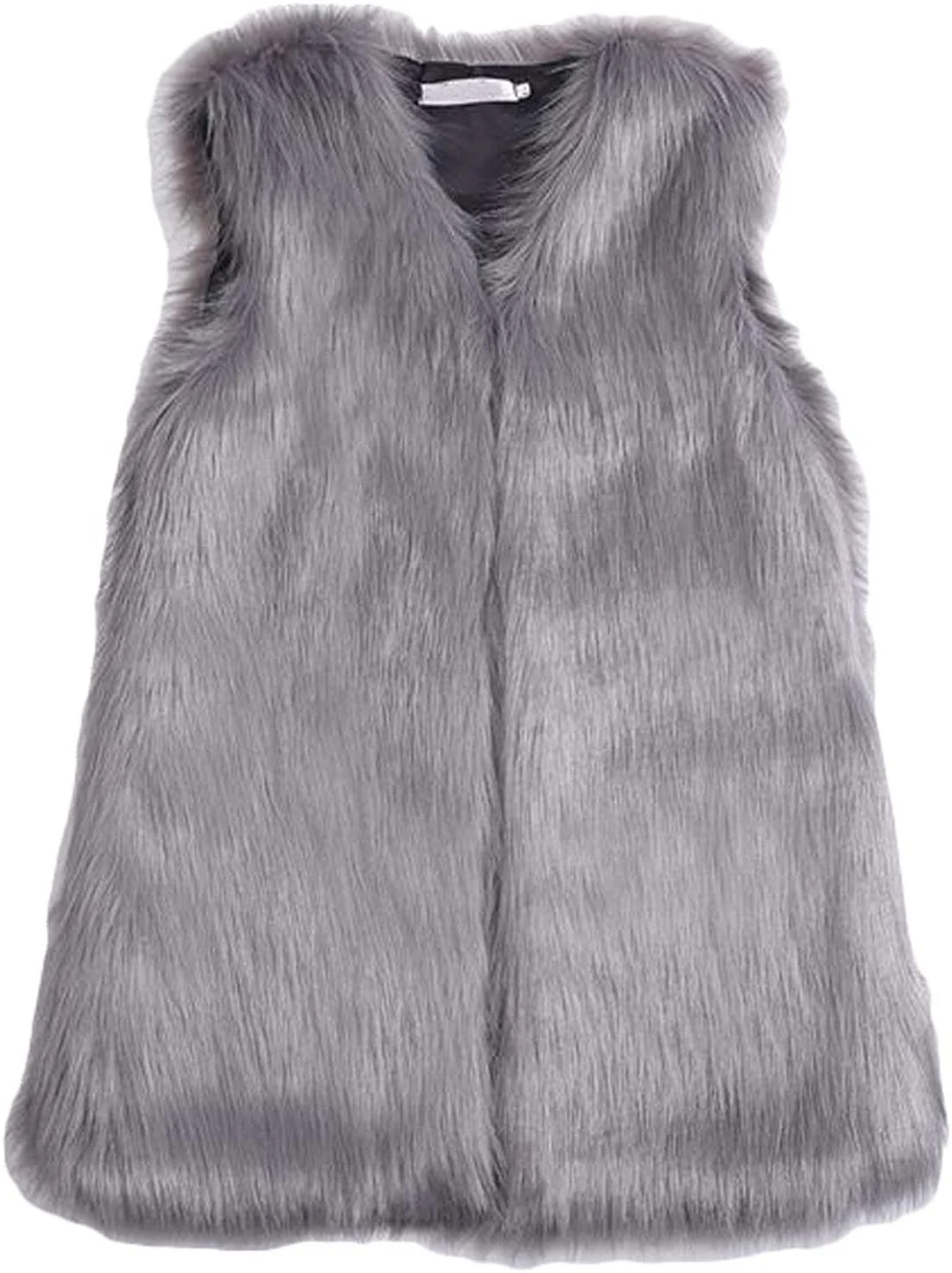 Women's Faux Fur Vest Coat Sleeveless Jacket